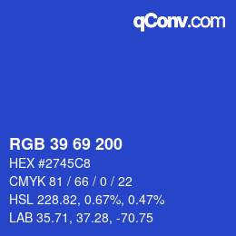 Código de color: RGB 39 69 200 | qconv.com