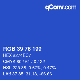 Código de color: RGB 39 78 199 | qconv.com