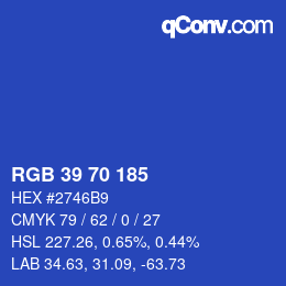 Código de color: RGB 39 70 185 | qconv.com