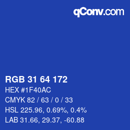 Código de color: RGB 31 64 172 | qconv.com