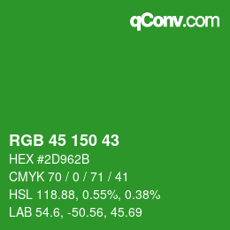 Color code: RGB 45 150 43 | qconv.com