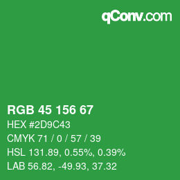 Código de color: RGB 45 156 67 | qconv.com