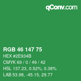 Código de color: RGB 46 147 75 | qconv.com
