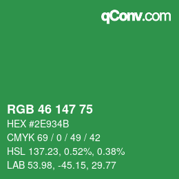 Código de color: RGB 46 147 75 | qconv.com