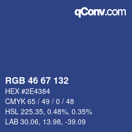 Código de color: RGB 46 67 132 | qconv.com