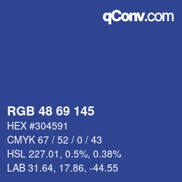 Código de color: RGB 48 69 145 | qconv.com