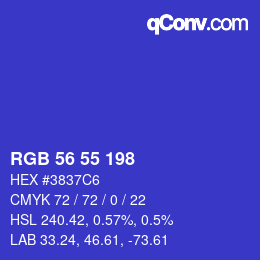 Code couleur: RGB 56 55 198 | qconv.com