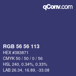 Color code: RGB 56 56 113 | qconv.com