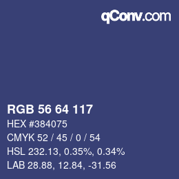 Code couleur: RGB 56 64 117 | qconv.com