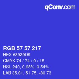 Código de color: RGB 57 57 217 | qconv.com