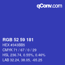 Código de color: RGB 52 59 181 | qconv.com