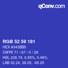 Código de color: RGB 52 59 181 | qconv.com