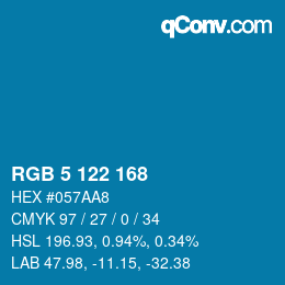 Color code: RGB 5 122 168 | qconv.com