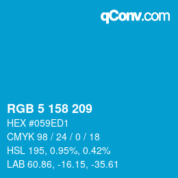 Color code: RGB 5 158 209 | qconv.com