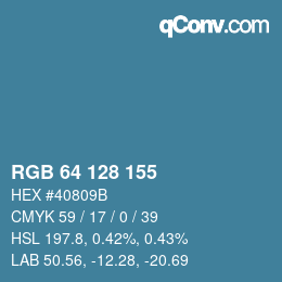 Código de color: RGB 64 128 155 | qconv.com