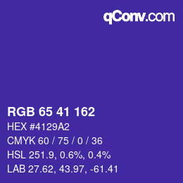 Código de color: RGB 65 41 162 | qconv.com