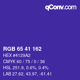 Código de color: RGB 65 41 162 | qconv.com