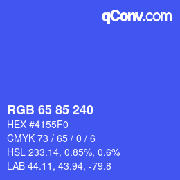 Código de color: RGB 65 85 240 | qconv.com