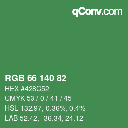 Código de color: RGB 66 140 82 | qconv.com