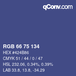 Código de color: RGB 66 75 134 | qconv.com