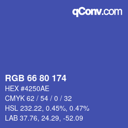 Código de color: RGB 66 80 174 | qconv.com