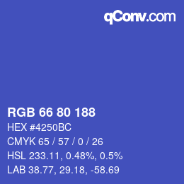 Código de color: RGB 66 80 188 | qconv.com