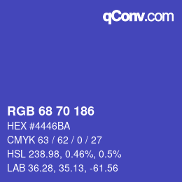 Código de color: RGB 68 70 186 | qconv.com