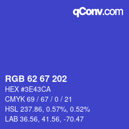 Código de color: RGB 62 67 202 | qconv.com