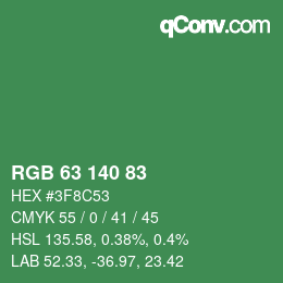 Código de color: RGB 63 140 83 | qconv.com