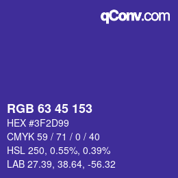 Código de color: RGB 63 45 153 | qconv.com