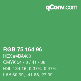 Código de color: RGB 75 164 96 | qconv.com