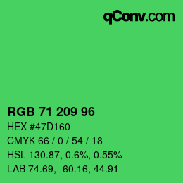 Código de color: RGB 71 209 96 | qconv.com