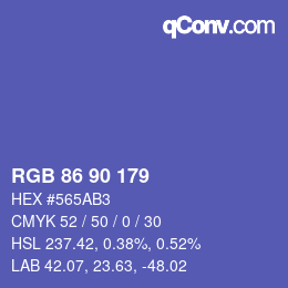 Código de color: RGB 86 90 179 | qconv.com