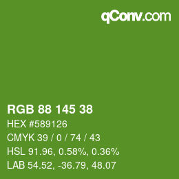 Code couleur: RGB 88 145 38 | qconv.com