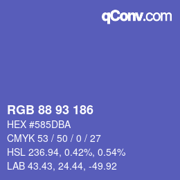 Code couleur: RGB 88 93 186 | qconv.com