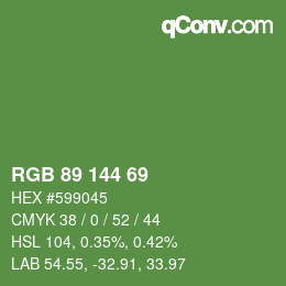 Farbcode: RGB 89 144 69 | qconv.com