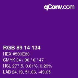 Código de color: RGB 89 14 134 | qconv.com