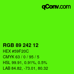 Código de color: RGB 89 242 12 | qconv.com