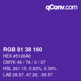 Código de color: RGB 81 38 160 | qconv.com