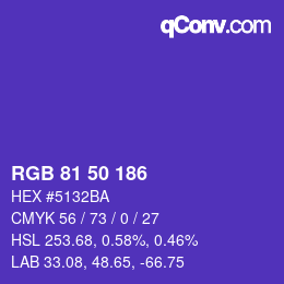 Código de color: RGB 81 50 186 | qconv.com