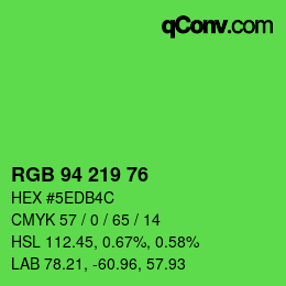 Código de color: RGB 94 219 76 | qconv.com