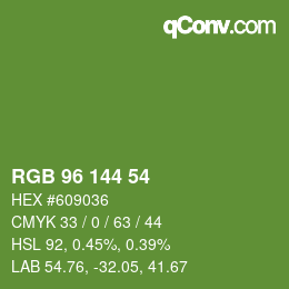 Farbcode: RGB 96 144 54 | qconv.com