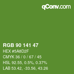 Código de color: RGB 90 141 47 | qconv.com