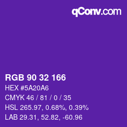 Code couleur: RGB 90 32 166 | qconv.com