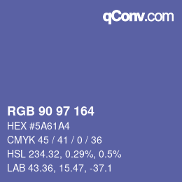 Color code: RGB 90 97 164 | qconv.com