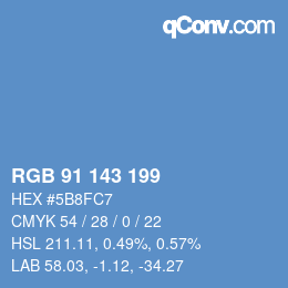 Code couleur: RGB 91 143 199 | qconv.com