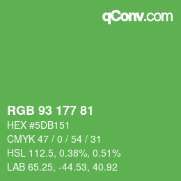 Código de color: RGB 93 177 81 | qconv.com