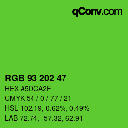 Color code: RGB 93 202 47 | qconv.com