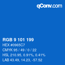 Code couleur: RGB 9 101 199 | qconv.com