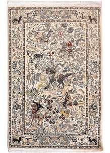 Antique White Hunting 3' 6 x 5' 6 - SKU 74256